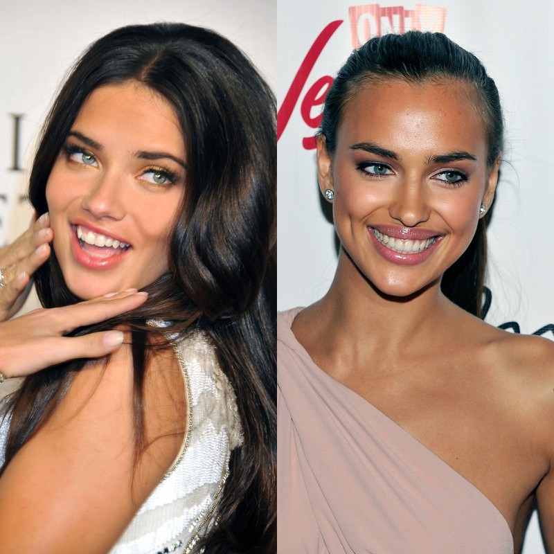 „Victoria's Secret“-Model Adriana Lima und Irina Shayk sehen sich zum Verwechseln ähnlich.
