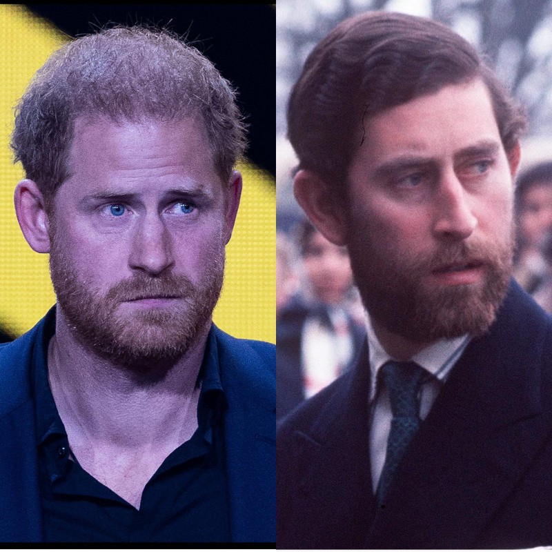 King Charles und Prinz Harry sehen sich ähnlich