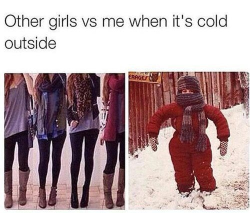 An kalten Tagen gibt es genau zwei Sorten von Frauen.