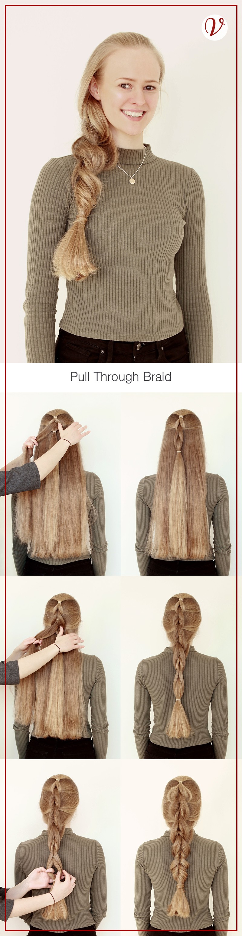 In fünf einfachen Schritten zum Pull Through Braid