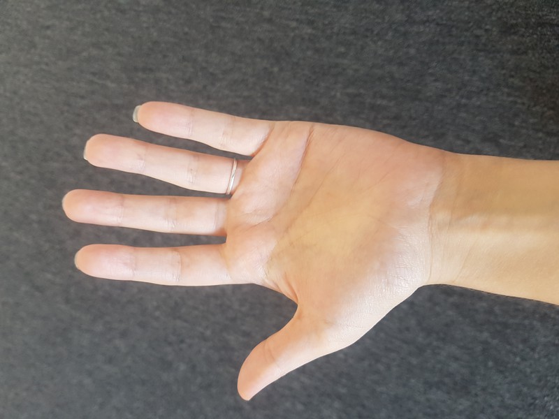 Linke Hand ohne Lininen