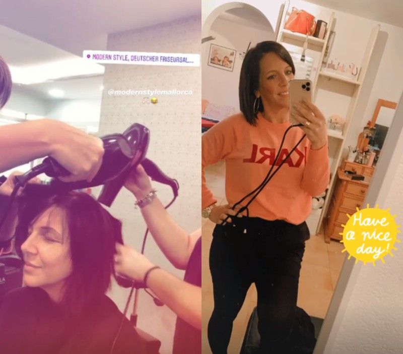 Auf dem Instagram Account von Dani Büchner sieht man das Umstyling und das Ergebnis der neuen Frisur