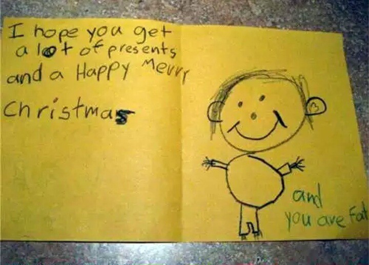 Die Weihnachtskarte ist zu ehrlich.