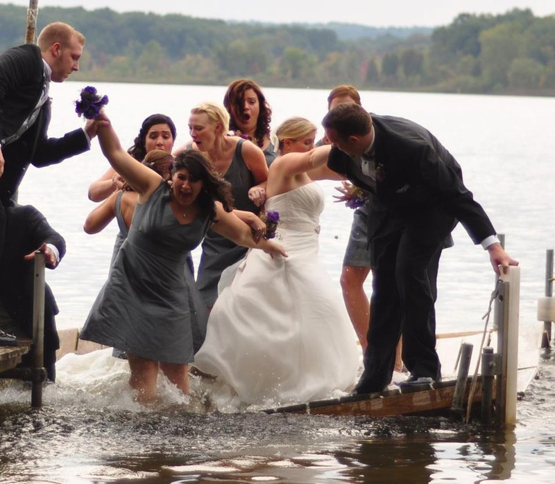 Die Hochzeit ist ins Wasser gefallen