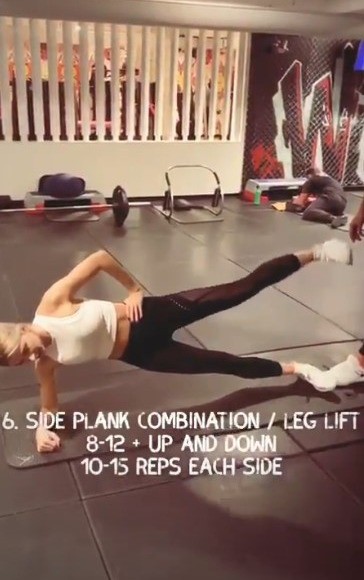 Side Planks sind Übungen, die nicht nur Lena Gercke fit halten.