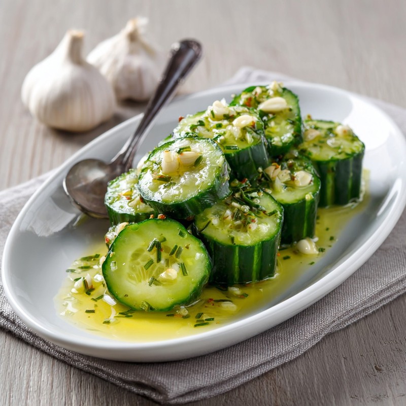 Gurke und Knoblauch lassen sich auch sehr gut kombinieren.
