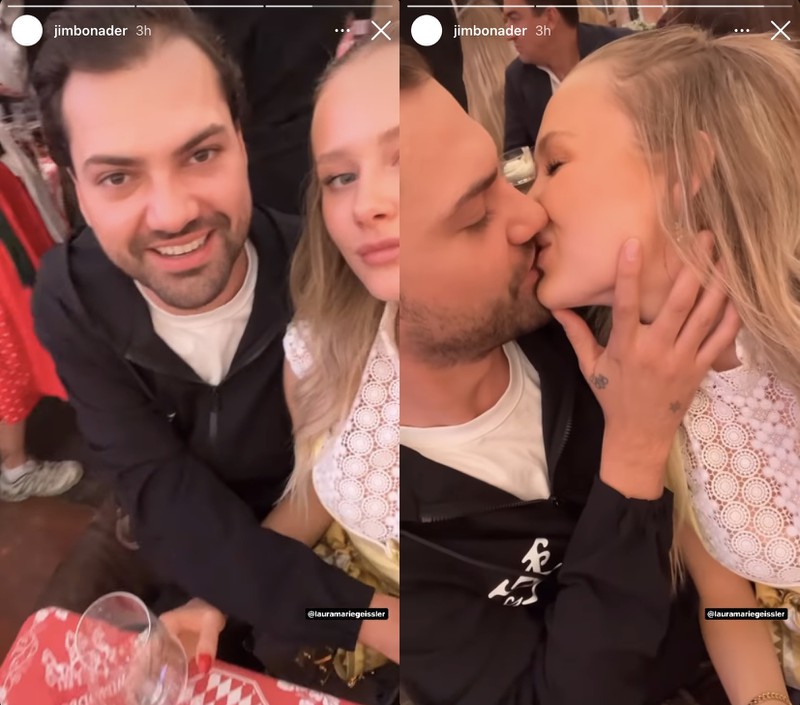 Jimi Blues Instagram Story er zeigt seine neue Freundin mit einem Kuss