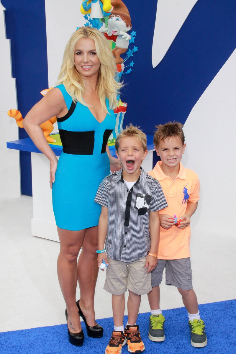 Britney Spears und ihre Söhne im Jahr 2013.