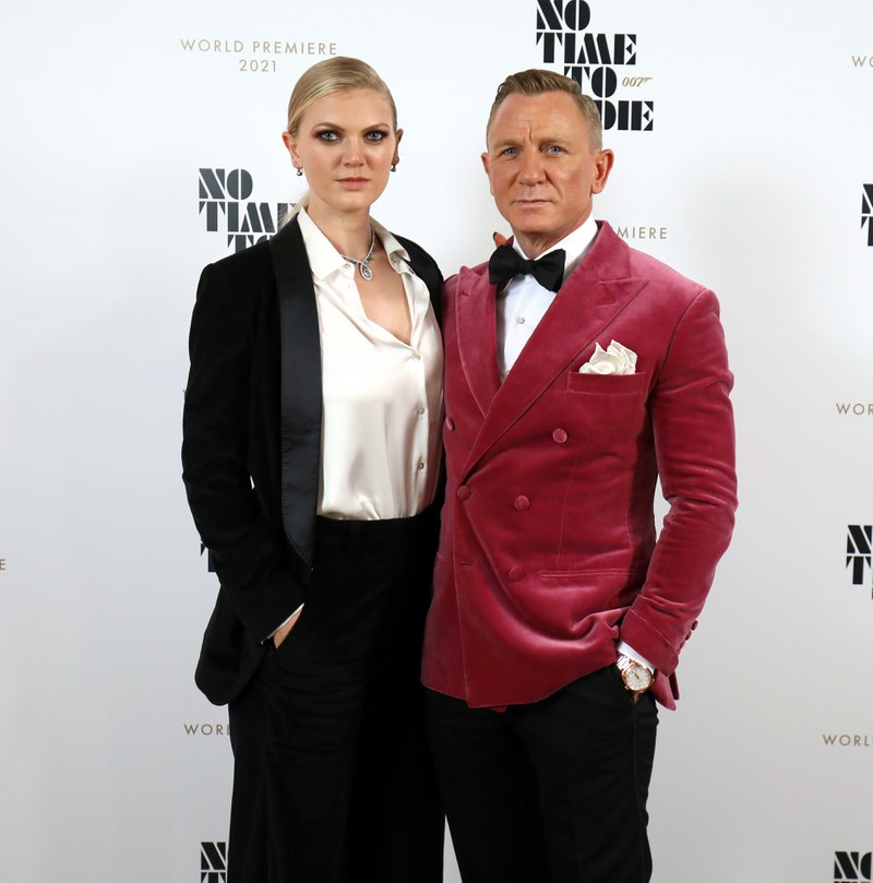 Daniel Craig mit Tochter Ella auf der James Bond Premiere.