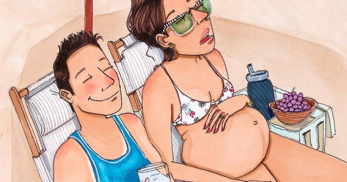 Wie fühlt es sich an schwanger zu sein: 12 ehrliche Zeichnungen