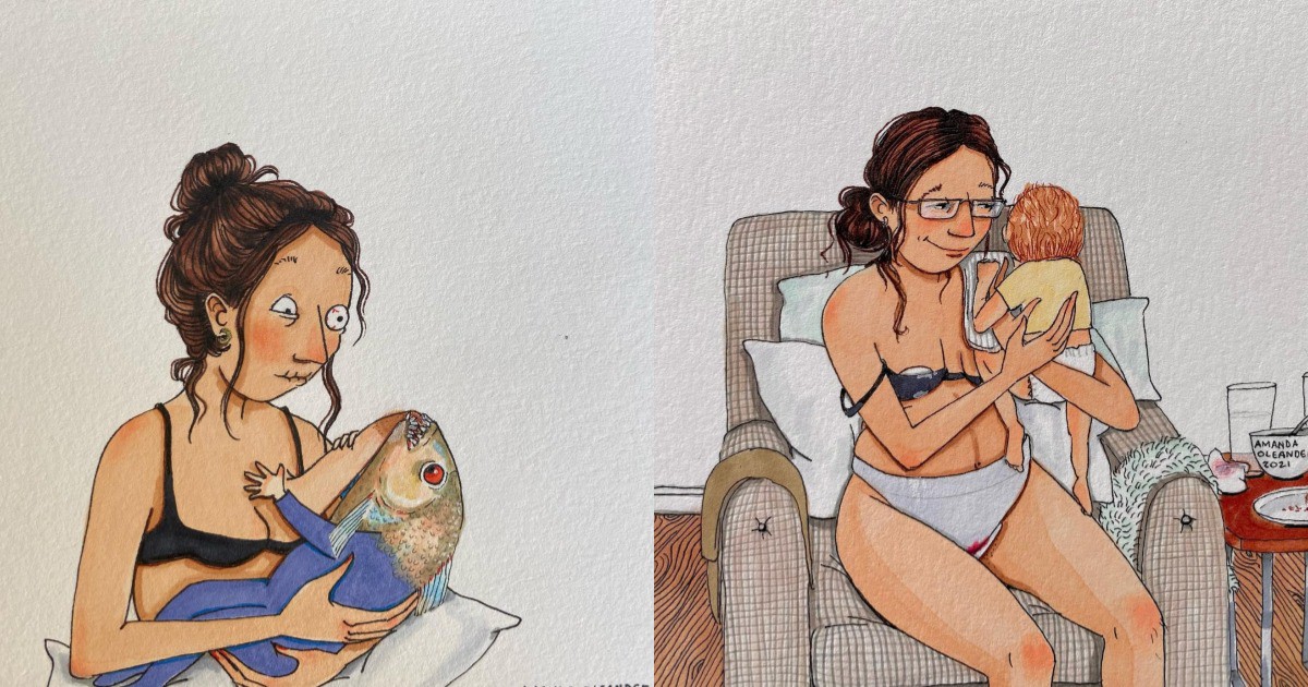 Die erste Zeit mit einem Baby: Ehrliche, aber süße Zeichnungen