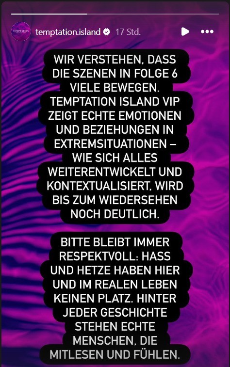 RTL reagierte mit einem Statement auf den Vorfall von „Temptation Island“.