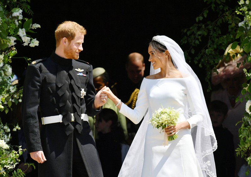 Das Bild zeigt die Braut Meghan Markle, die Prinz Harry geheiratet hat