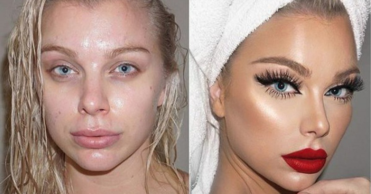So sehr kann Make-up das Gesicht verändern