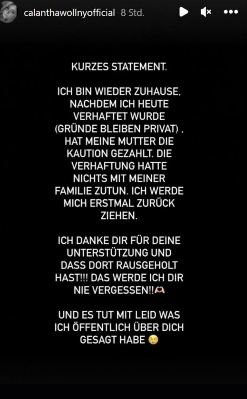 Calantha Wollny wurde verhaftet. Doch ihre Mutter Silvia Wollny hat die Kaution bezahlt