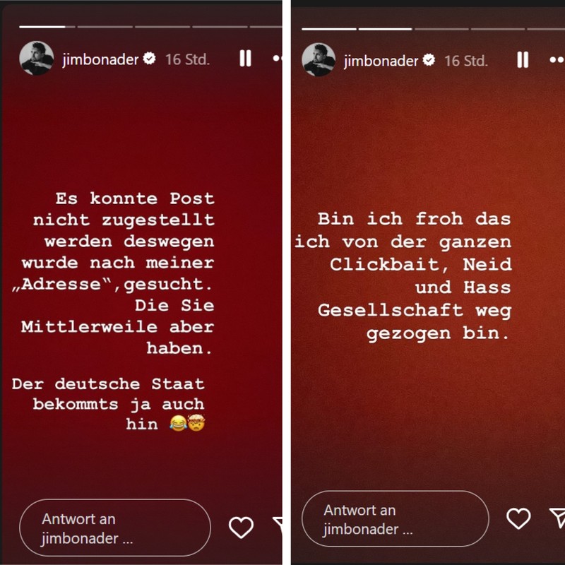 Auf Instagram zeigte sich Jimi Blue Ochsenknecht über die Schlagzeilen jedoch voll entspannt.