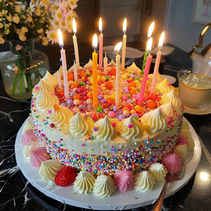 Auch Stars feiern ihre Geburtstag mit Kuchen.