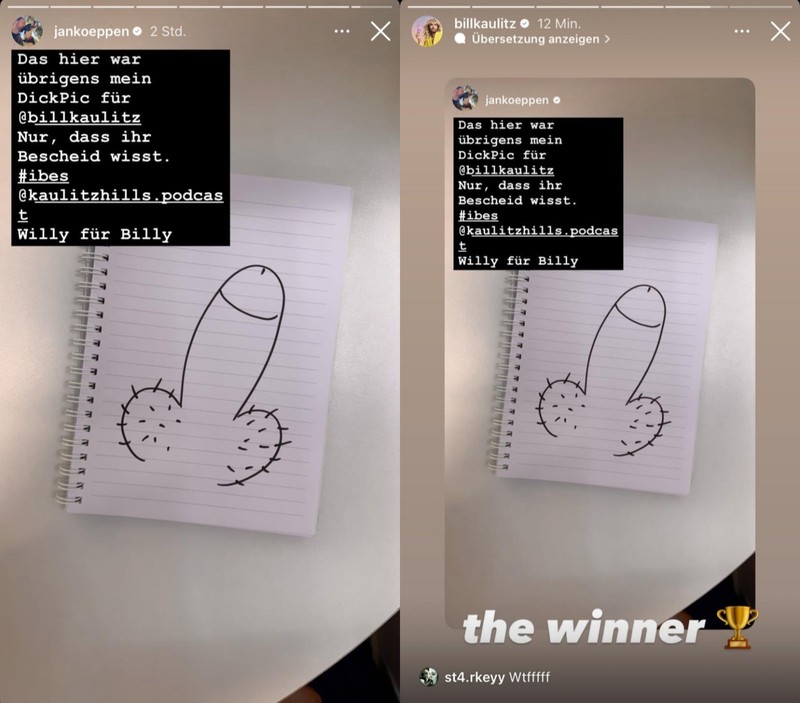 Jan Köppen reagiert in amüsanter Art und Weise auf Bill Kaulitz Aufforderung