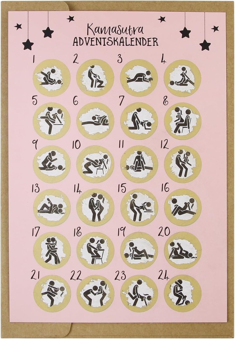 Der Rubbel-Adventskalender bietet die Möglichkeit, seinem Partner oder der Partnerin ein erotisches Geschenk zu machen.
