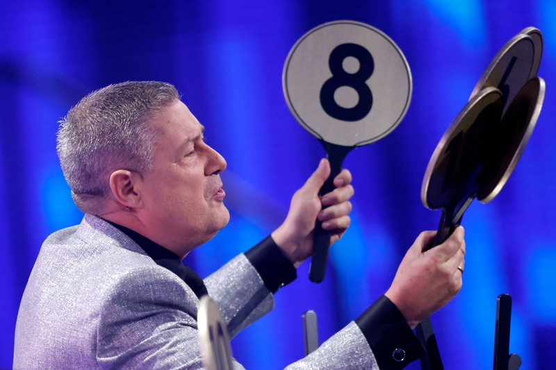 Mit etwas Glück kann man die Punktzahl der Jury vor allen anderen Leuten sehen.