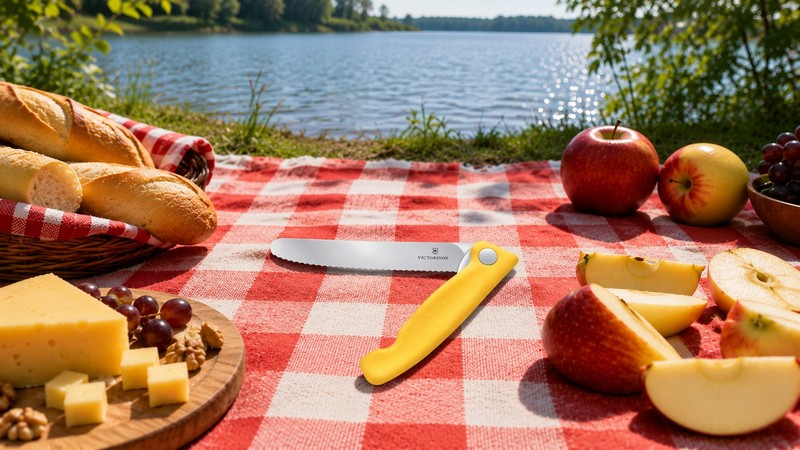 Das Picknickmesser kann man immer dabeihaben.