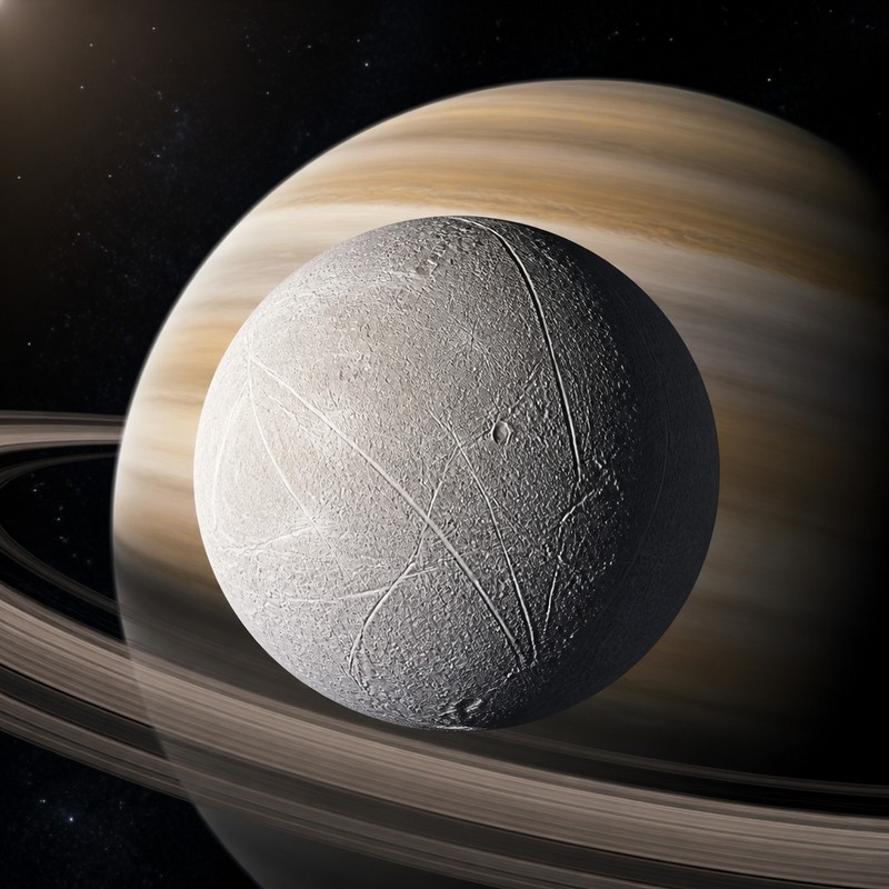 Dione – schön im Saturnsystem