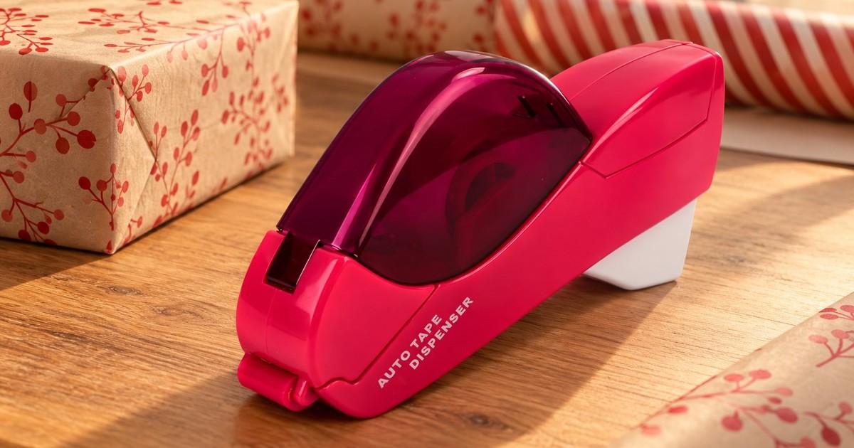 Mit einer Hand einpacken: Dieser Klebeband-Spender ist ein Gamechanger